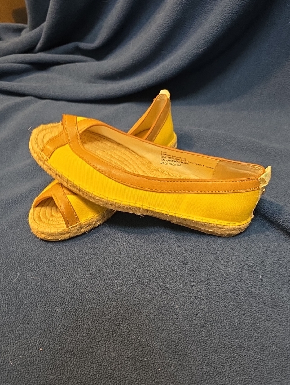 Tommy Bahama Yellow & Leather Espadrilles